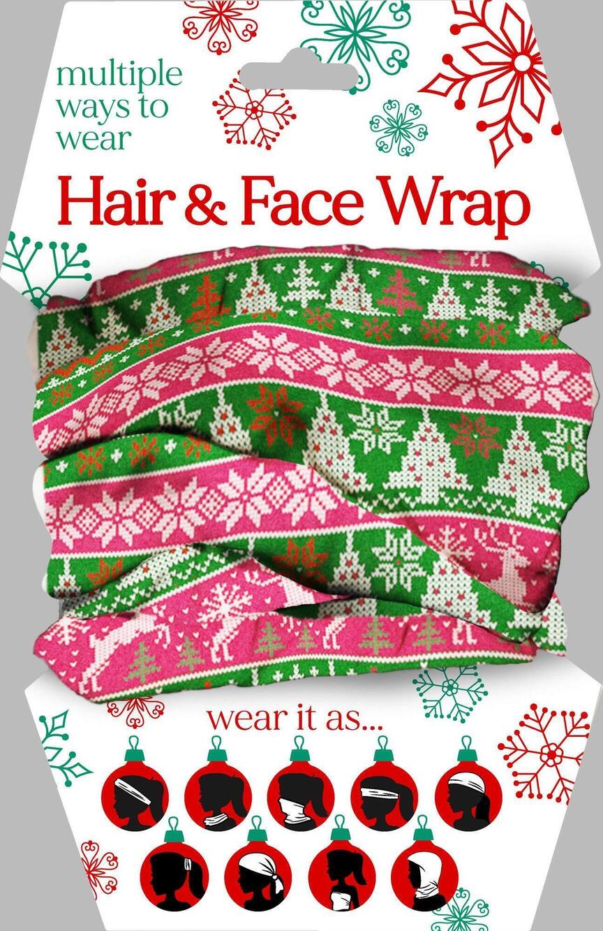 5435 Ugly Christmas Sweater Hair Wrap - Multifunctional Bandanna Headband